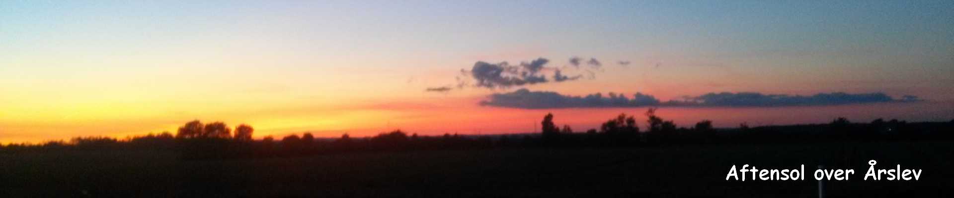 aftensol over årslev på Fyn - topbanner