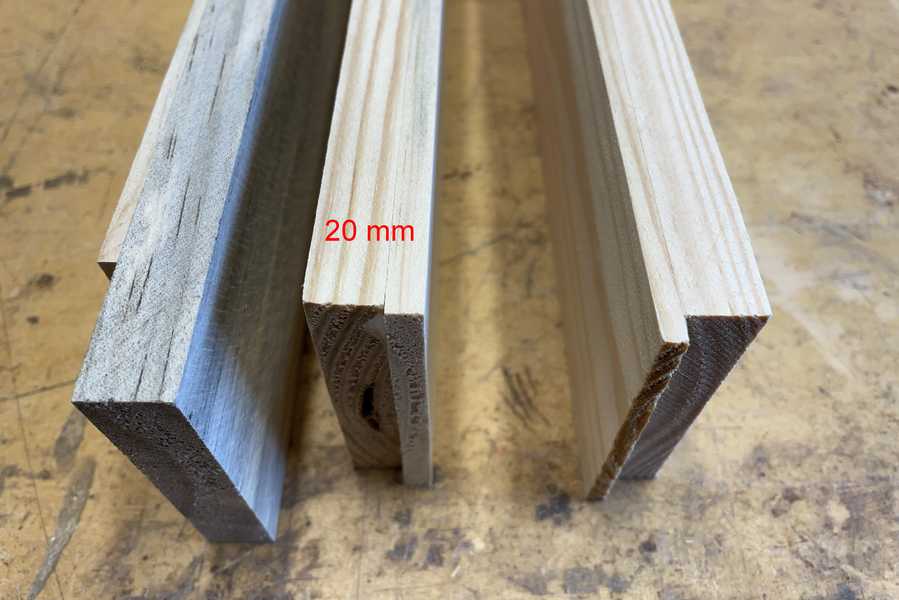 færdige 20 mm sammenlimede stykker til foderhus tag